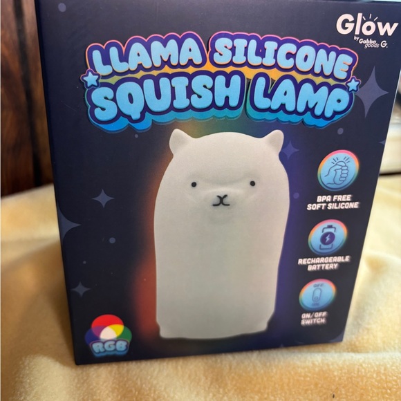 Squish Tap Light Rechargeable Nightlife Llama Silicone Multi color NWB - Picture 3 of 7